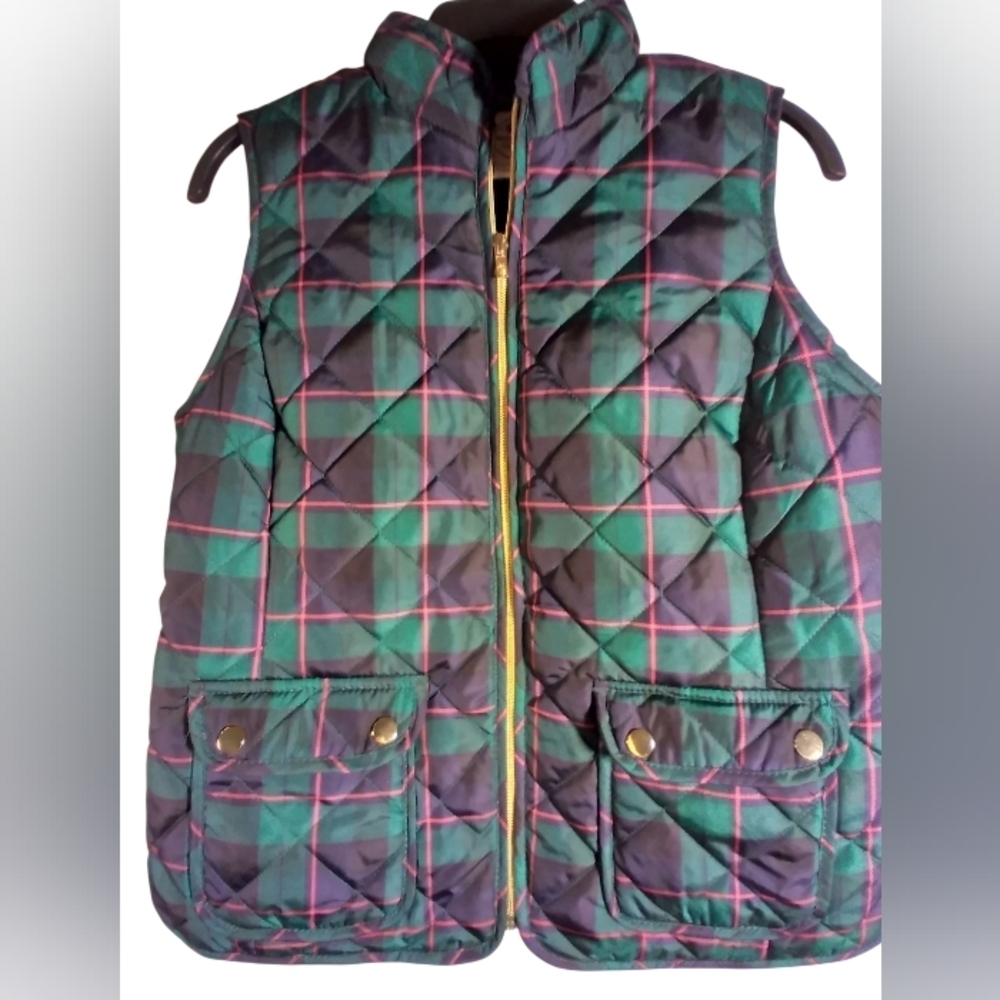 St John's Bay Vest Size Small Pockets Gold Zipper Fall Cozy Outdoors